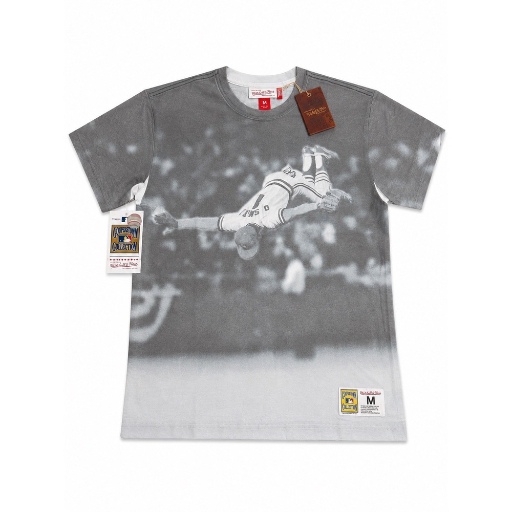 Mitchell & Ness Mens Shirt M Gray St. Louis Cardinals Ozzie Smith Graphic Tee - Picture 2 of 9